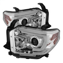 Load image into Gallery viewer, Spyder Toyota Tundra 2014-2016 Projector Headlights Light Bar DRL Chrome PRO-YD-TTU14-DRL-C

