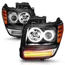 Load image into Gallery viewer, ANZO 2007-2012 Dodge Nitro Projector Headlights w/ Halo Black (CCFL) G2
