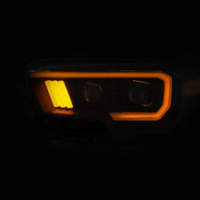 Load image into Gallery viewer, ANZO 2016-2017 Toyota Tacoma Projector Headlights w/ Plank Style Switchback Black w/ Amber
