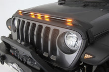 Load image into Gallery viewer, AVS 2007-2018 Jeep Wrangler JK Aeroskin Low Profile Hood Shield w/ Lights - Black
