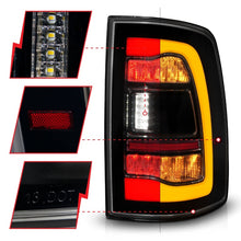 Load image into Gallery viewer, ANZO 09-18 Dodge Ram 1500 Sequential LED Taillights Smoke Black w/Switchback Amber Signal
