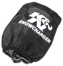 Load image into Gallery viewer, K&amp;N Filter Wrap Drycharger Oval Tapered Black - 3.75in Base I/S Width x 3in Top I/S Width x 4in H
