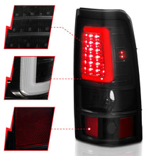 Load image into Gallery viewer, ANZO 1999-2002 Chevy Silverado 1500 LED Taillights Plank Style Black w/Smoke Lens
