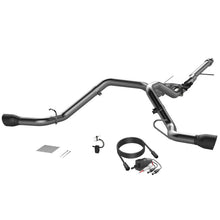 Load image into Gallery viewer, QTP 14-18 Chevy Silverado 1500 4.8L/5.3L EC/CC SB 304SS Screamer Cat-Back Rear Exit w/4.5in Blk Tips
