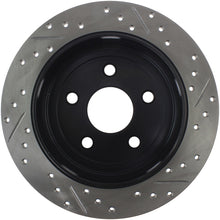 Load image into Gallery viewer, StopTech Power Slot 07-13 Jeep Wrangler Rear Right Drilled &amp; Slotted Rotor

