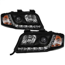 Load image into Gallery viewer, Spyder Audi A6 02-04 Projector Headlights Halogen Model Only - DRL Black PRO-YD-ADA601-DRL-BK
