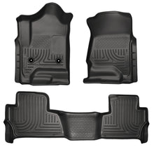 Load image into Gallery viewer, Husky Liners 2015 Chevy/GMC Tahoe/Yukon WeatherBeater Combo Black Floor Liners
