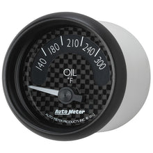 Load image into Gallery viewer, Autometer GT Series 52mm Short Sweep Electronic 140-300 Deg F Oil Temperature

