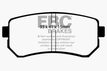 Load image into Gallery viewer, EBC 06-11 Hyundai Accent 1.6 Redstuff Rear Brake Pads
