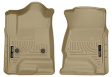 Load image into Gallery viewer, Husky Liners 14 Chevrolet Silverado 1500/GMC Sierra 1500 WeatherBeater Tan Front Floor Liners
