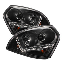 Load image into Gallery viewer, Spyder Hyundai Tucson 04-09 Projector Headlights DRL Black High H1 Low H1 PRO-YD-HYTUC04-DRL-BK
