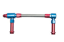 Load image into Gallery viewer, Russell Performance -8 AN to -8 AN ProFlex Holley 4500 Dual Inlet Carb Kit (Red/Blue)
