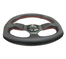 Load image into Gallery viewer, NRG Reinforced Steering Wheel (320mm Horizontal / 330mm Vertical) Leather w/Red Stitching
