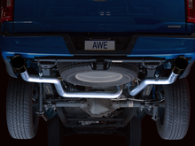 Load image into Gallery viewer, AWE 0FG 21+ Ford F150 Dual Split Rear Cat-Back Exhaust- 5in Diamond Black Tips
