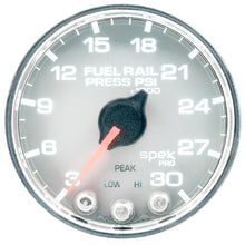 Load image into Gallery viewer, Autometer Spek-Pro Gauge Rail Press 2 1/16in 30Kpsi Stepper Motor W/Peak &amp; Warn Slvr/Chrm
