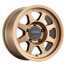 Load image into Gallery viewer, Method MR701 17x7.5 +50mm Offset 5x130 78.1mm CB Method Bronze Wheel
