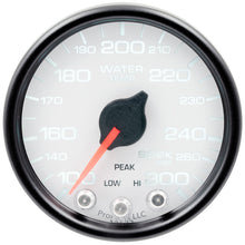Load image into Gallery viewer, Autometer Spek-Pro Gauge Water Temp 2 1/16in 300f Stepper Motor W/Peak &amp; Warn Wht/Blk
