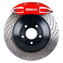 Load image into Gallery viewer, StopTech 08-13 Toyota Land Cruiser Rear BBK w/ Red ST-41 Calipers Drilled 380X32 Rotors
