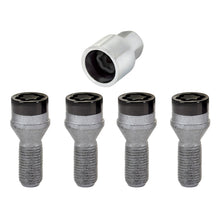 Load image into Gallery viewer, McGard Wheel Lock Bolt Set - 4pk. (Cone Seat) M14X1.25 / 17mm Hex / 27.3mm Shank Length - Black
