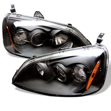 Load image into Gallery viewer, Spyder Honda Civic 01-03 2/4DR Projector Headlights - LED Halo Amber Reflector Blk PRO-YD-HC01-AM-BK
