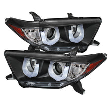 Load image into Gallery viewer, Spyder Toyota Highlander 11-13 Projector Headlights 3D DRL Blk PRO-YD-THLAN11-3DDRL-BK
