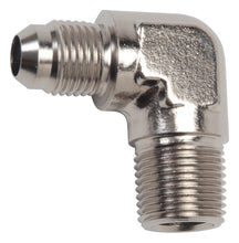Load image into Gallery viewer, Russell Performance -8 AN to 1/2in NPT 90 Degree Flare to Pipe Adapter (Endura)

