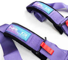 Load image into Gallery viewer, NRG SFI 16.1 5Pt 3 Inch Seat Belt Harness with Pads / Cam Lock - Purple
