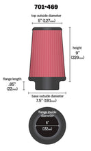 Load image into Gallery viewer, Airaid Universal Air Filter - Cone 6 x 7 1/4 x 5 x 9
