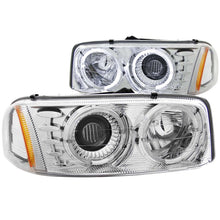Load image into Gallery viewer, ANZO 1999-2006 Gmc Sierra 1500 Projector Headlights w/ Halo Chrome
