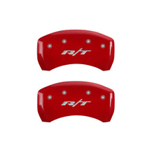 Load image into Gallery viewer, MGP 4 Caliper Covers Engraved Front &amp; Rear RT1-Truck Red finish silver ch
