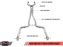 Load image into Gallery viewer, AWE Tuning Mercedes-Benz W205 AMG C63/S Sedan Track Edition Exhaust System (no tips)
