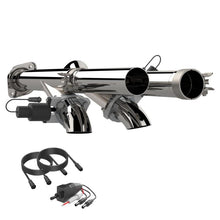 Load image into Gallery viewer, QTP 17-18 Ford Raptor EC/CC 2.5in 304SS Aggressor Cutout Dual Mid Pipes
