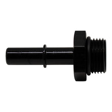 Load image into Gallery viewer, DeatschWerks 8AN ORB Male to 3/8in Male EFI Quick Connect Adapter - Anodized Matte Black
