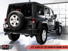 Load image into Gallery viewer, AWE Tuning 2018+ Jeep Wrangler JL/JLU Tread Edition Axle-Back Dual Exhaust - Chrome Silver Tips
