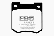 Load image into Gallery viewer, EBC 67-70 Ford Cortina 1.6 Greenstuff Front Brake Pads

