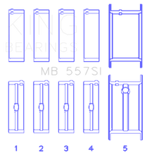 Load image into Gallery viewer, King Small Block Chevy (Size STD) Silicon Aluminum Bi-Metal Main Bearing Set
