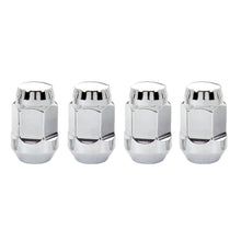 Load image into Gallery viewer, McGard Hex Lug Nut (Cone Seat Bulge Style) M12X1.25 / 3/4 Hex / 1.45in. Length (4-Pack) - Chrome
