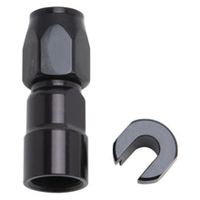 Load image into Gallery viewer, Russell Performance 5/16in SAE Quick Disc Female to -6 Hose Black Straight Degree Hose End
