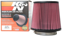 Load image into Gallery viewer, K&amp;N Universal Clamp-On Air Filter 5in Flange ID x 8in Base OD x 6.625in Top OD x 8.625in Height
