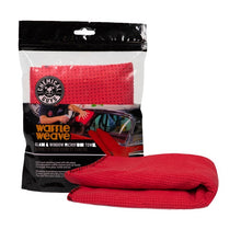 Load image into Gallery viewer, Chemical Guys Waffle Weave Glass &amp; Window Microfiber Towel - 24in x 16in - Red
