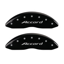 Load image into Gallery viewer, MGP 4 Caliper Covers Engraved Front Accord Engraved Rear Accord Black finish silver ch
