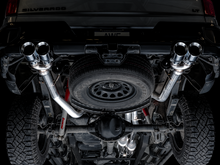 Load image into Gallery viewer, AWE Tuning 4th Gen GM 1500 6.2L 0FG Catback Split Rear Exit (w/ Bumper Cutouts) - Quad Chrome Tips
