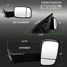 Load image into Gallery viewer, Xtune Dodge Ram 1500 09-12 Power Heated Adjust Mirror Black HoUSing Right MIR-DRAM09S-PWH-R
