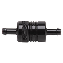Load image into Gallery viewer, Russell Performance Black Street Fuel Filter (3in Length 1-1/8in diameter 5/16in inlet/outlet)
