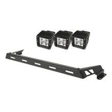 Load image into Gallery viewer, Rugged Ridge 07-18 Jeep Wrangler JK Black 3 Sqaure LED Hood Mounted Light Bar Kit
