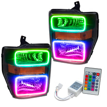 Load image into Gallery viewer, Oracle 08-10 Ford F250/350 LED HL - Black - ColorSHIFT w/ Simple Controller
