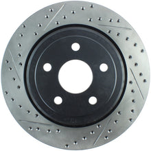 Load image into Gallery viewer, StopTech 12-15 Jeep Cherokee SRT8 Sport Slotted &amp; Drilled Rear Passenger Side Rotor
