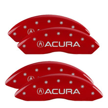 Load image into Gallery viewer, MGP 4 Caliper Covers Engraved Front &amp; Rear MGP Red finish silver ch
