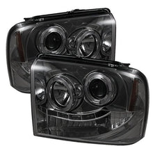 Load image into Gallery viewer, Spyder Ford F250/350/450 Super Duty 05-07 Projector Headlights LED Halo- LED Smke PRO-YD-FS05-HL-SM
