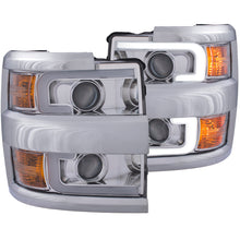 Load image into Gallery viewer, ANZO Projector Headlights 15-17 Chevrolet Silverado 2500HD / 3500HD Chrome w/ Chrome Rim
